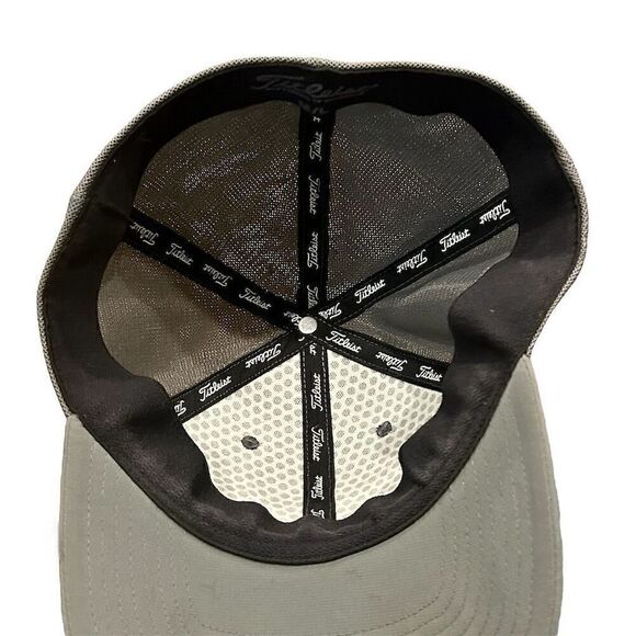 Titleist Men's Tour Performance Mesh Golf Hat Gray Small Pro V1 FJ Logo Flex m/l - Picture 5 of 6